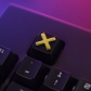 1pc Artisan Zinc Aluminum Alloy Keycaps for Mechanical Keyboard Super Mario Golden X / Question